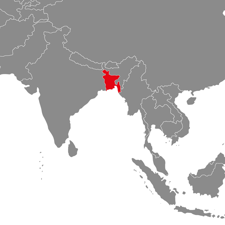 Bangladesz - mapa