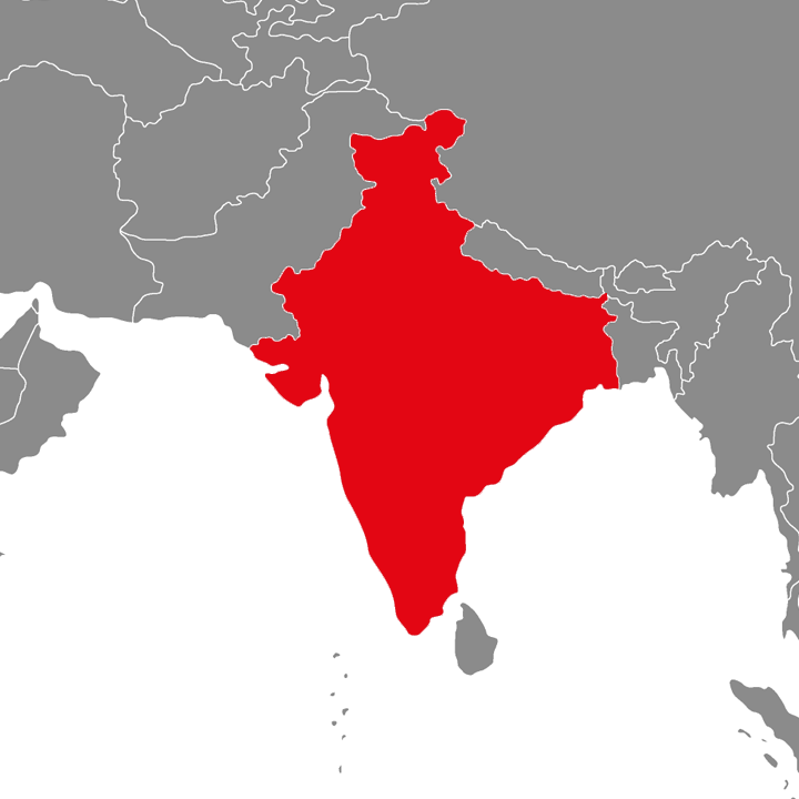 Indie - mapa