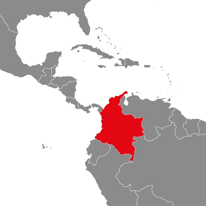 Kolumbia - mapa