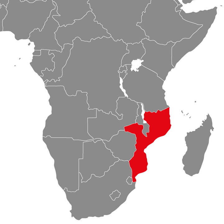 Mozambik - mapa