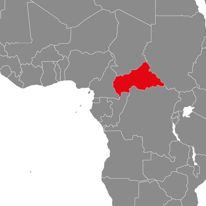 Republika Środkowoafrykańska - mapa