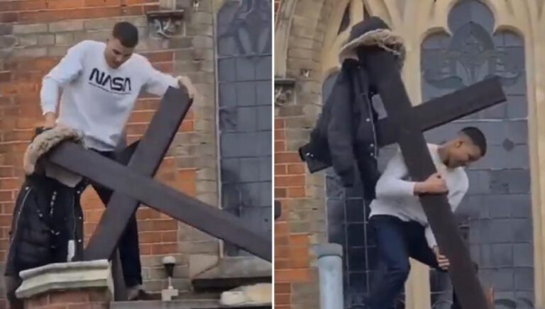 Nastolatek w Wielkie Brytanii strącał krzyż z kościoła