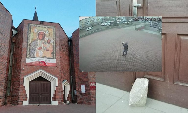 Dewastacja kościoła w Legnicy